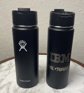 2 Dutch Bros 20oz gray/silver wide mouth Hydro Flask. New & Used.!! - Picture 1 of 6