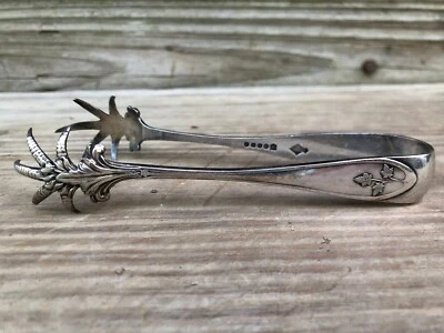 antique sterling silver sugar tongs 39 grams - Image 1 of 4