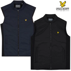 LYLE & SCOTT MENS THERMAL GOLF FULL ZIP GILET VEST / NAVY @ 60% OFF RRP - Picture 1 of 9