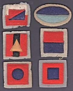 1940s SIX x ORIGINAL AUSTRALIAN UNIFORM PATCHES - IN GOOD CONDITION - Picture 1 of 5