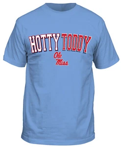 Maglietta a maniche corte Ole Miss Rebels blu chiaro Hotty Toddy slogan - Foto 1 di 5