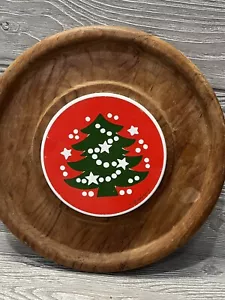 Vintage GoodWood Teak Cheese Cracker Tray Christmas Tree Tile Charcuterie Board - Picture 1 of 9