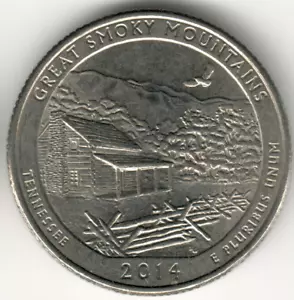 USA - 2014D - Washington ¼ Dollar - Great Smoky Mountains - #8819 - Picture 1 of 2