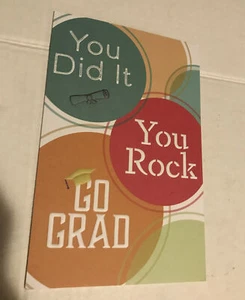 congratulations graduate you rock you did it bright future greeting card -no Env - Picture 1 of 5