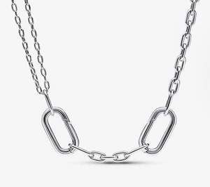 NEW Pandora Sterling Silver ME Double Link Chain Necklace - Picture 1 of 1