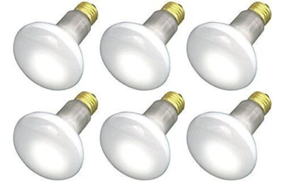 6 pack 45w e26 small-medium 2.5" diameter ~ 4" indoor track light bulb - Image 1 of 4