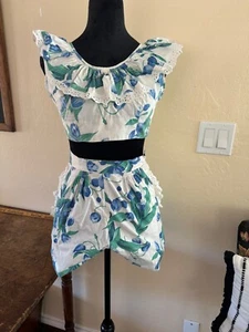Junard Dallas Vintage 1950s set shorts shirt floral Bermuda - Picture 1 of 11