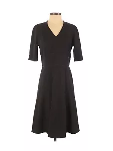 Alex Marie Dress Womens 4 Gray Black V- Neck Sheath Career - Picture 1 of 2
