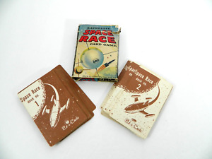 Satellite Space Race Card Game Atomic Age MCM Sputnik PLUTO Moon MARS Vtg 1957