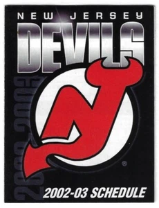 2002-03 New Jersey Devils NHL Hockey Schedule !!! Modell's - Picture 1 of 2