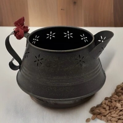 Castiçal ocidental de metal rústico para fazenda, jarro casa de campo núcleo da vovó - Imagem 1 de 4