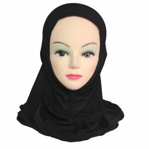 MUSLIM GIRLS small/medium Hijab ISLAMIC HEADSCARF PLAIN SCARF ONE PIECE CHILDREN