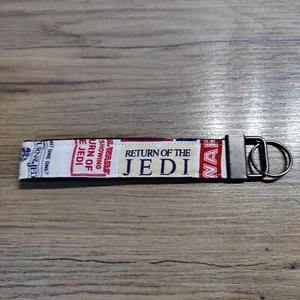 White Star Wars Fabric Wristlet Keyring, Split Ring Holder For Keys ID Badges - Picture 1 of 1