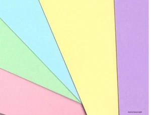 A5 30 hojas surtido de tarjetas pastel plegables multicolores para hacer artesanía esencial - Imagen 1 de 2