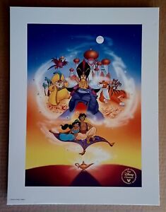 Aladdin Disney Channel 1993 Exclusive Commemorative Limited Edition Lithograph