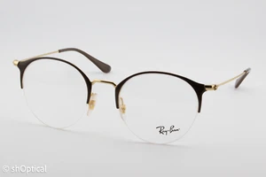 Ray-Ban RB3578V 2905 Unisex Round Glasses Frames Brown/Gold 50mm - Picture 1 of 10
