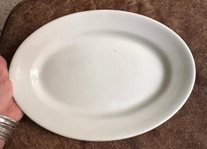 Antique J & G Meakin Hanley England White Ironstone Oval Platter Farmhouse 9x13 - Picture 1 of 5