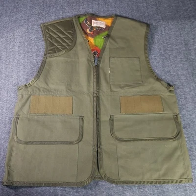 VTG SafTBak Hunting Vest Mens XL Brown Duck Canvas Bird Bag USA - Image 1 of 4