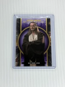2022 Topps Star Wars Masterwork Qui-Gon Jinn Purple /50 - Picture 1 of 2