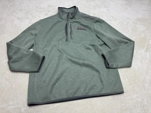 Vineyard Vines Sweater Mens Large Green Pullover 1/4 Quarter Zip Preppy Whale - Picture 1 of 19