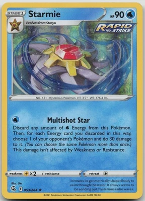 Starmie 053/264 Holo Rare SWSH08: Fusion Strike LP Holo - Image 1 of 2