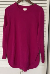 J. Crew Mujer Suéter Talla S Rosa Túnica Larga Estilo Lana de Cordero Mezcla Fucsia Suave - Imagen 1 de 11
