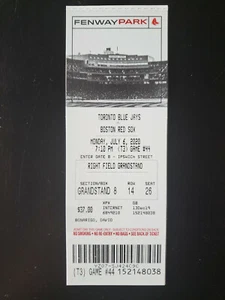 2020 Boston Red Sox vs Tampa Bay- September 11, 2020 ticket stub CANCELLED GAME - Picture 1 of 1