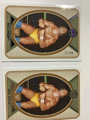 Hulk Hogan 2022 Panini Chronicles Legacy WWE #144 Purple Parallel #17/49 & Base - Image 1 of 4