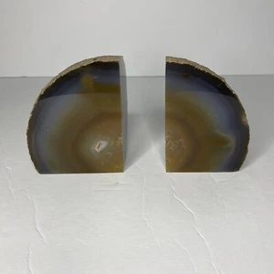 Fermalibri Geode Agata Lucida Naturale per Esposizione Libri *LEGGI* - Foto 1 di 12