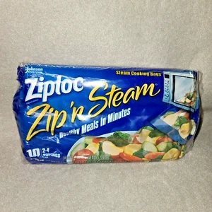 Menge 2 Ziploc Zip 'N Dampfgarbeutel 10/Pack (20 insgesamt) eingestellt Neu - Bild 1 von 8