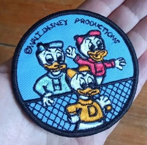 PATCH Vintage DISNEY Huey, Dewey, and Louie Cartoon Hero Embroidered Sew On - Picture 1 of 6