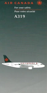 Safety Card - Air Canada - A319 - 1999 (S4772) - Picture 1 of 1