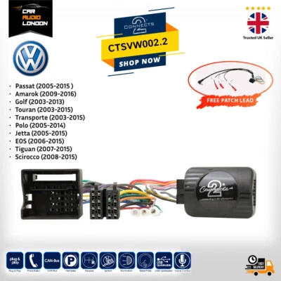 CTSVW002.2 Steering Control Stalk Adaptor + CTMULTILEAD.2 For VW Golf MK5 MK6 - Image 1 of 4