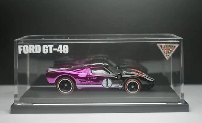 Hot Wheels Ford Gt-40 Pink / Black Spectraflame CUSTOM W/Display Case - Image 1 of 4