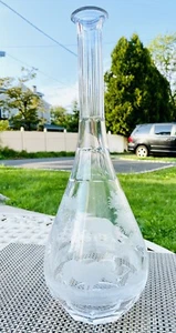 Mid Century Modern 17” Tall Chrystal Safari Decanter Elephant Rhino Rare - Picture 1 of 15