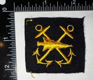 RARE US Navy GOLD Assault Boat Coxswain Striker Distinguishing Mark Patch Rate - Picture 1 of 2