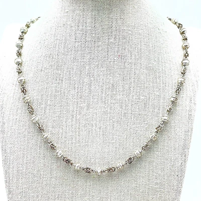 PREMIER DESIGNS Caged Bead Necklace Silver Tone Classic Career Everyday Workwear - Изображение 1 из 4