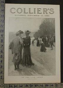 1904 GOLF SPORT COVER COLLIERS SMEDLEY GIRL FEMINISM SUFFRAGE OUTDOOR 27630 - Bild 1 von 1