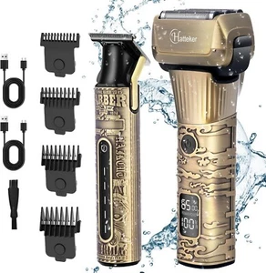 Electric Razor Men's Shaver T-Blade Beard Trimmer Hair Clipper Waterproof 2 in 1 - Picture 1 of 7