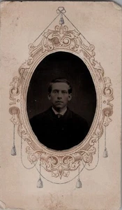 Antique Tintype Photograph Great Photo Gentleman Rose Tinted Cheeks 1960s - Picture 1 of 2