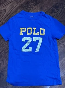 Polo Ralph Lauren Size 7 Boys Royal Blue T-shirt 27 - Picture 1 of 5