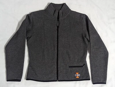 Illinois Fighting Illini  Full Zip Fleece Gray Jacket Embroidered ￼ Size S - Image 1 of 4
