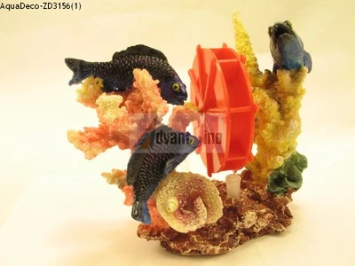 Beautiful 5" Waterwheel Under the Sea Coral Rift Bubble Decoratiom SHIP FROM USA