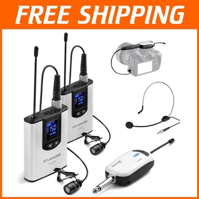 Dual Wireless Lapel Mic for DSLR, iPhone & Podcasting - Ultimate Audio Clarity - Image 1 of 4