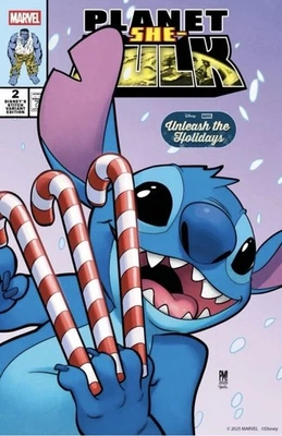 Planet She-Hulk #2 Medina Disney Stitch Unleash The Holidays VARIANT Marvel NM