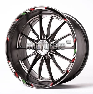 Motorrad Felgenaufkleber 12 Felgenaufkleber Ducati Multistrada Corse 1100 1200 SCHWARZ - Bild 1 von 1