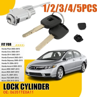 Interruptor de encendido con carcasa de cilindro y conjunto de llave apto para 05-08 Honda Pilot1-5x Foto 1 de 4