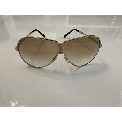 Gafas de sol de aviador plegables Ferarri 'nuevas' de metal dorado/estuche utilería de película DE COLECCIÓN de los 80 Foto 1 de 4