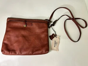 Margot Brown Leather Crossbody Purse Needs Repair 10.5x9.5x3 Flaw See Photos - Picture 1 of 14