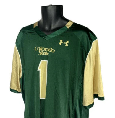 Colorado State Rams football jersey Under Armour Heat Gear LOOSE men's MED NWT - Image 1 of 4